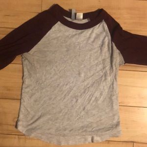 baseball t, shoulder length arms